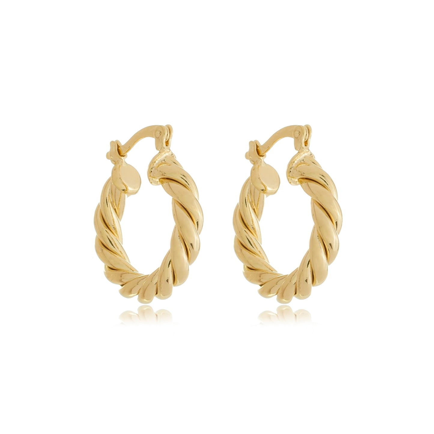 Small Twisted Hoops Gold