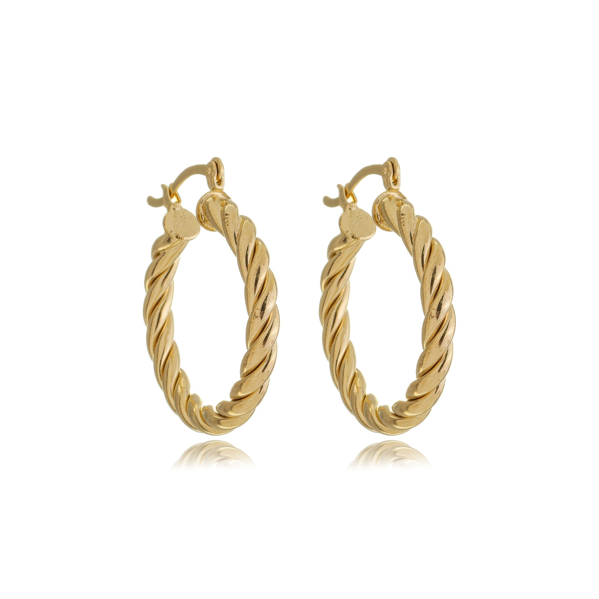 Daily Twisted Click-Top Hoops Gold