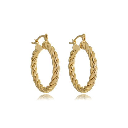 Daily Twisted Click-Top Hoops Gold