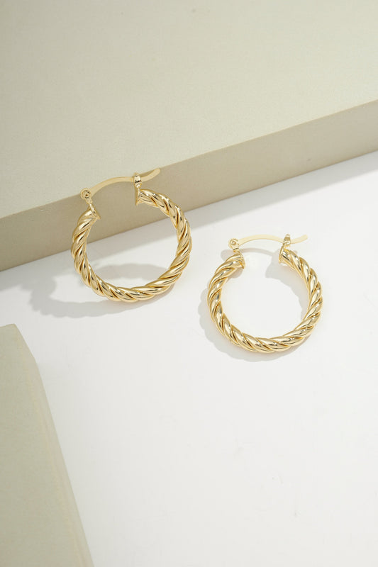 Daily Twisted Click-Top Hoops Gold