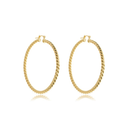 Maxi Twisted Hoops Gold
