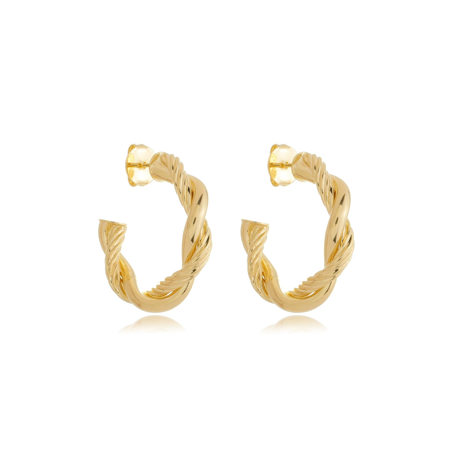 Daily Twisted Open Hoops Gold