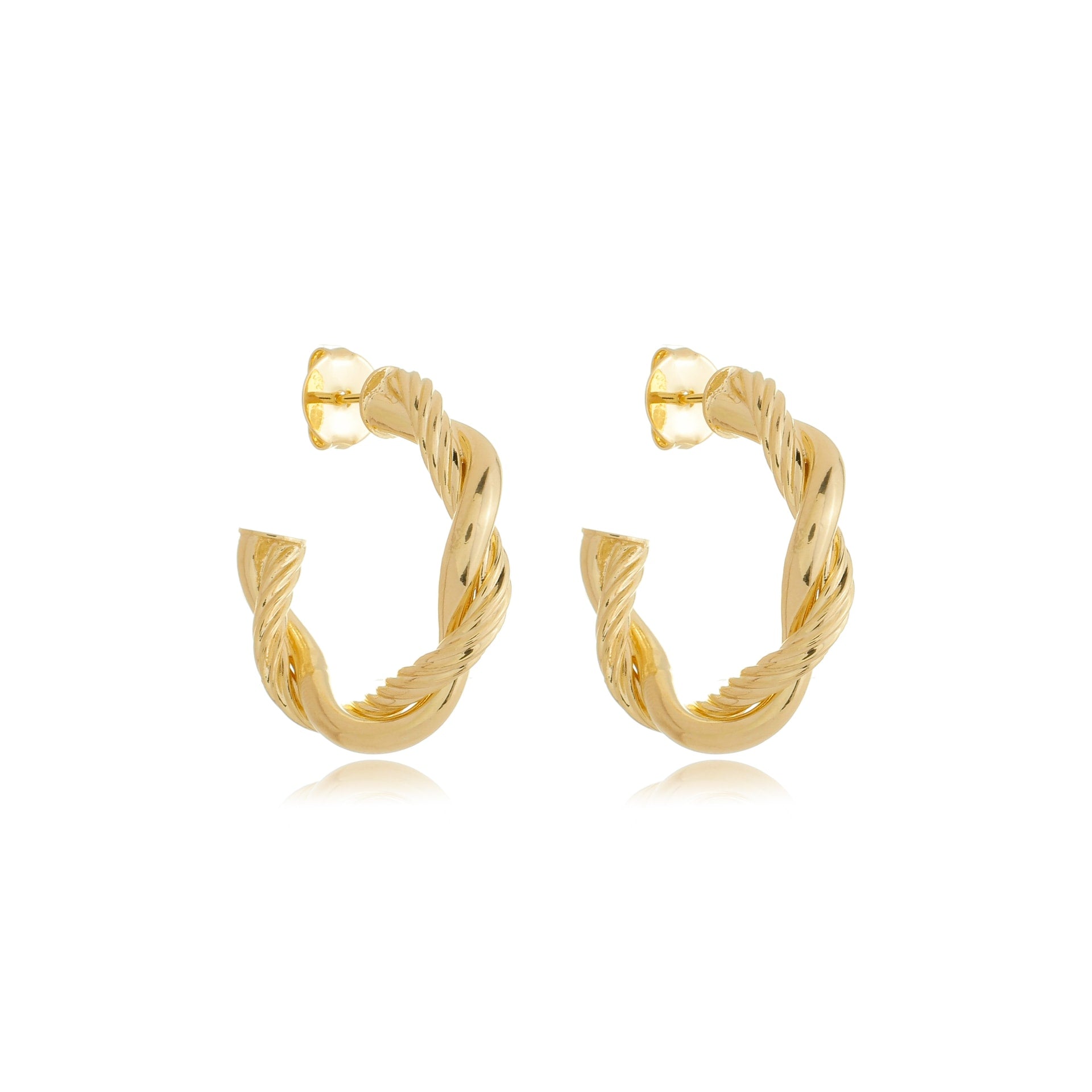 Daily Twisted Open Hoops Gold