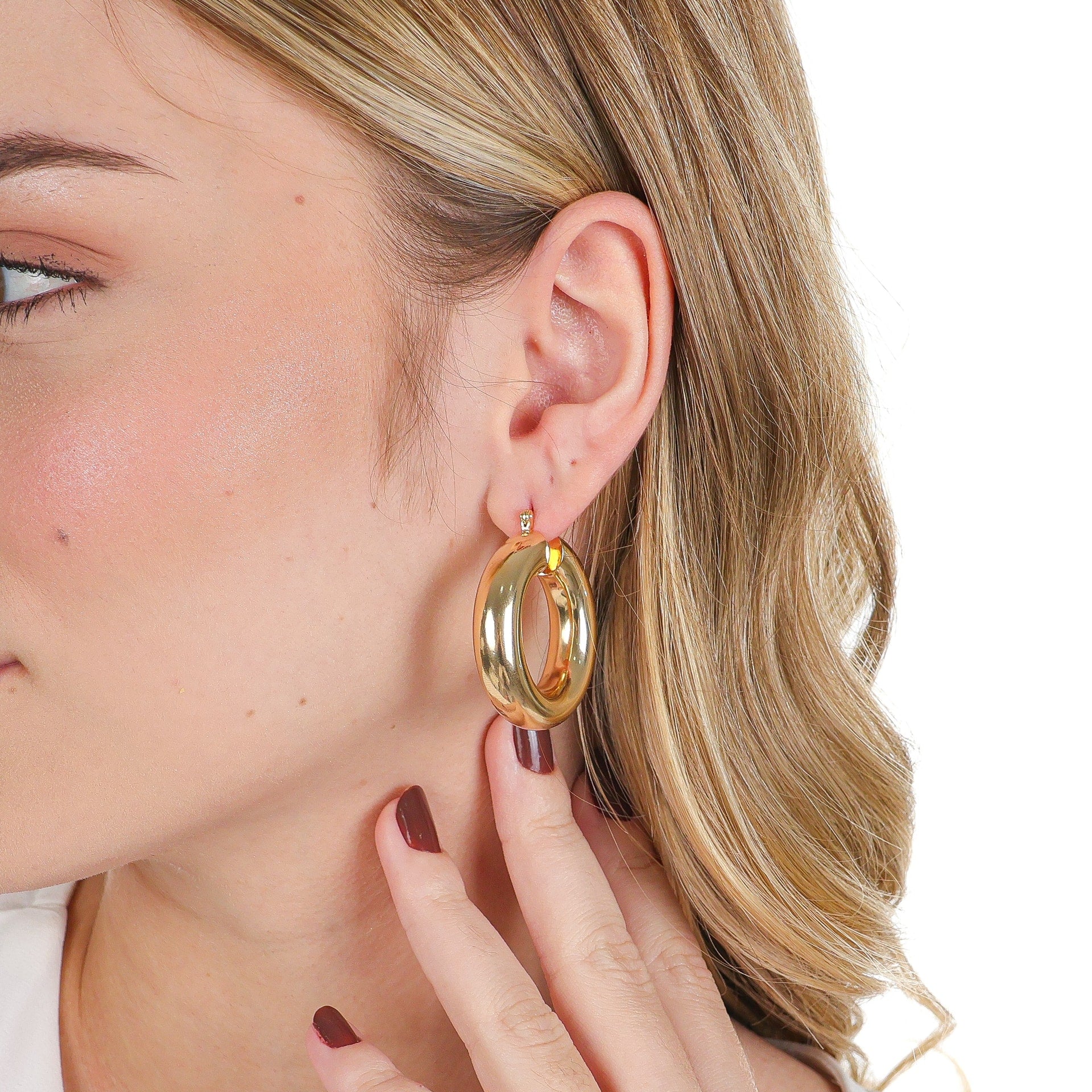 Bold Circles Hoop Gold