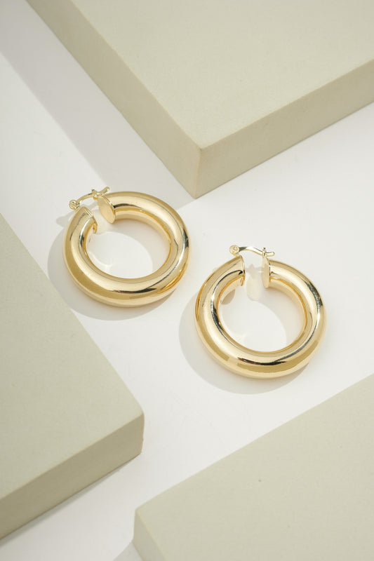 Bold Circles Hoop Gold