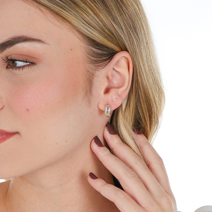 Ipanema Duo Pavé Huggie Gold