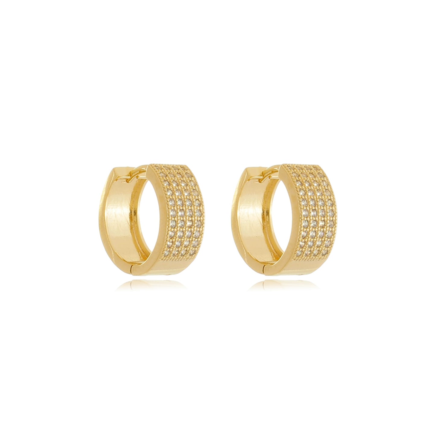 Urban Pavé Huggies Gold