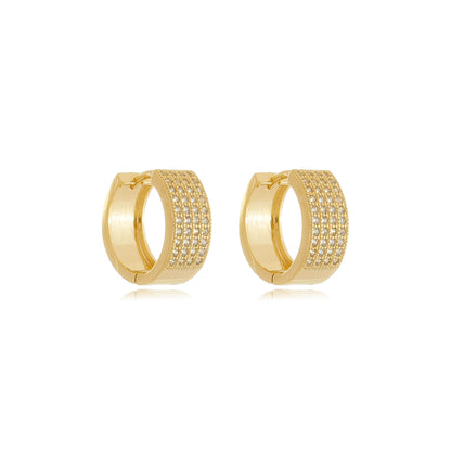 Urban Pavé Huggies Gold