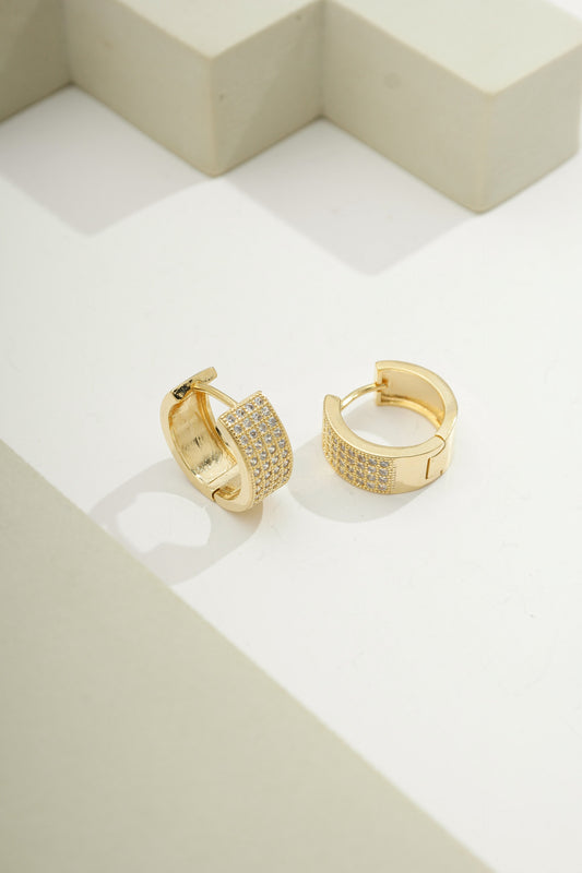 Urban Pavé Huggies Gold