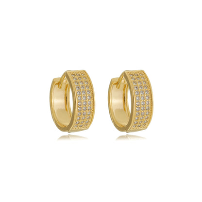 Diamond Dust Huggies Gold
