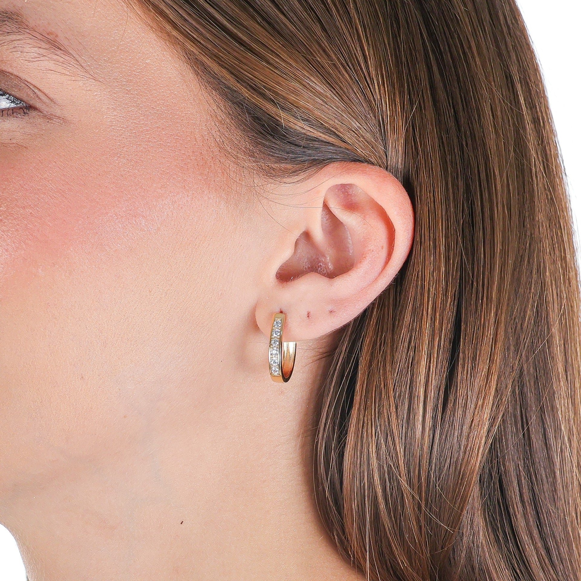 Sparkling Pavé Hoop Gold