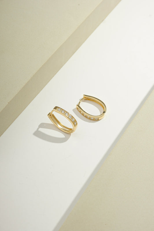 Sparkling Pavé Hoop Gold