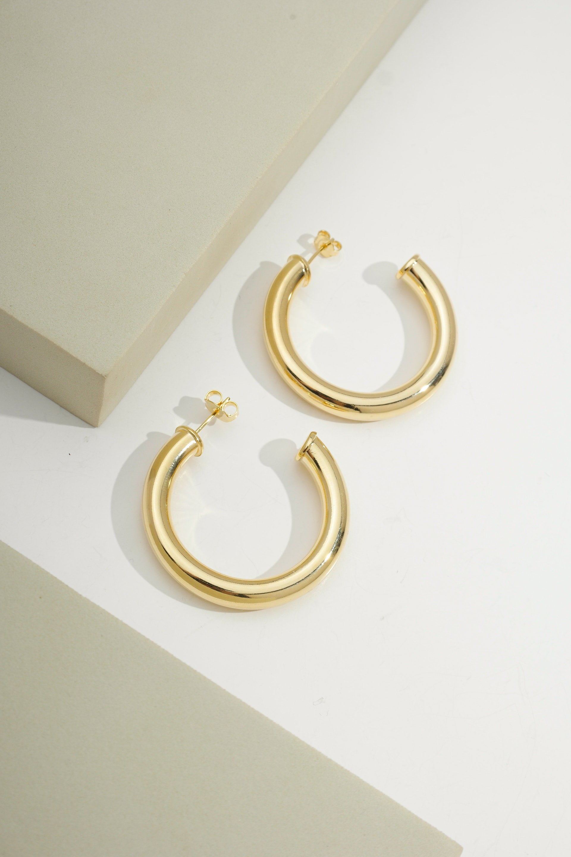 Classic Open Hoops Gold