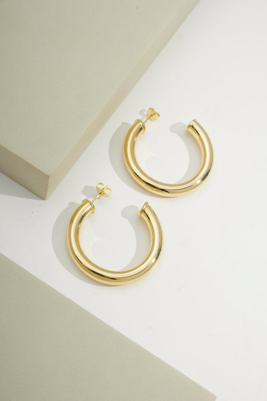 Classic Open Hoops Gold