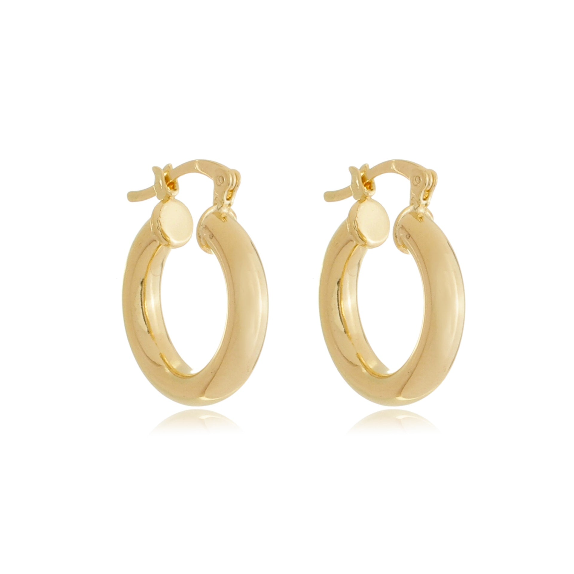 Small Modern Hoops Gold