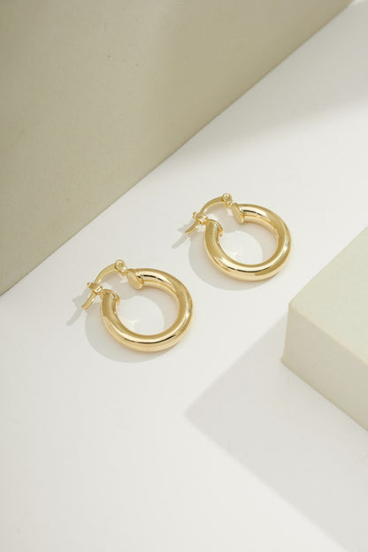 Small Modern Hoops Gold