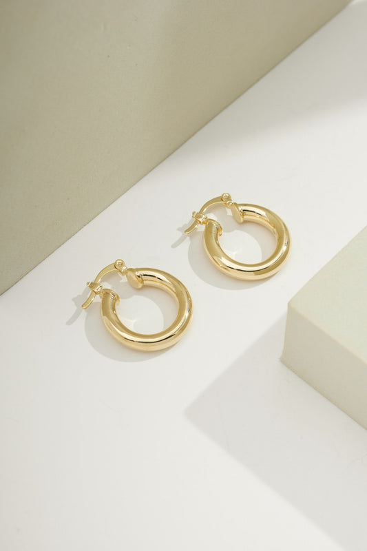 Small Modern Hoops Gold
