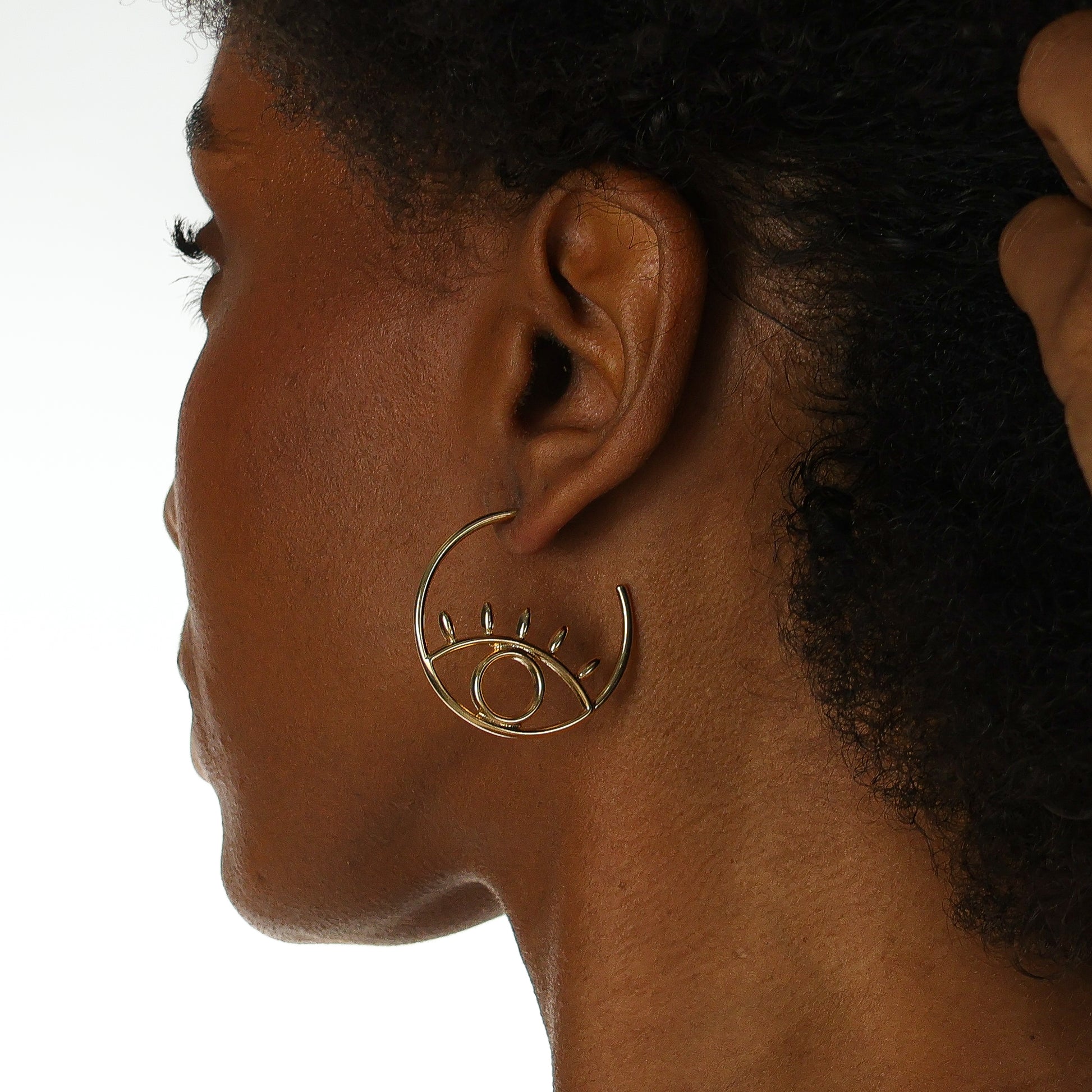 Fearless Eyes Hoop Gold