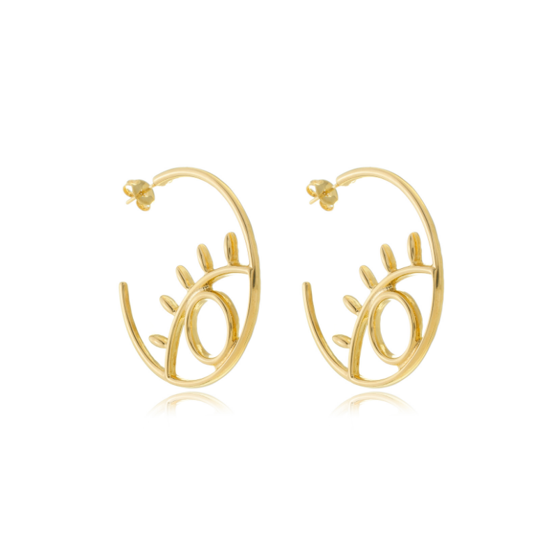 Fearless Eyes Hoop Gold