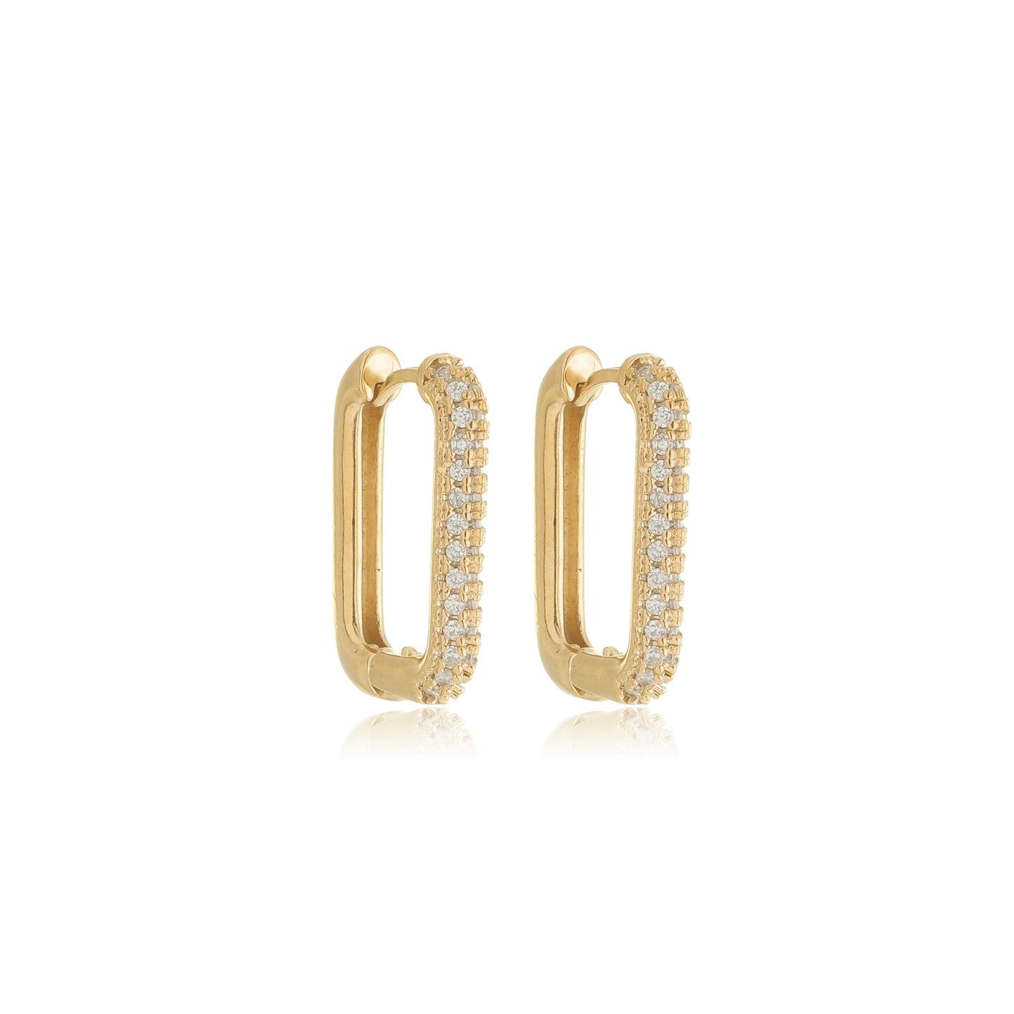 Shimmer Pavé Link Hoop
