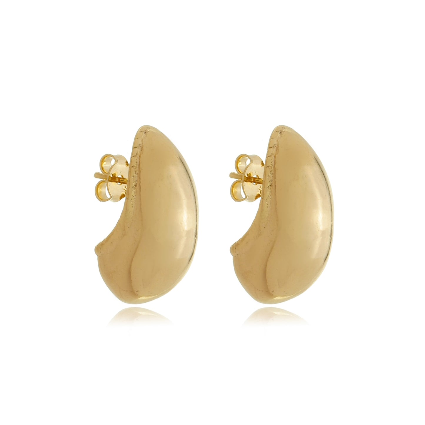 Classic Embossed Teardrop Earrings Gold