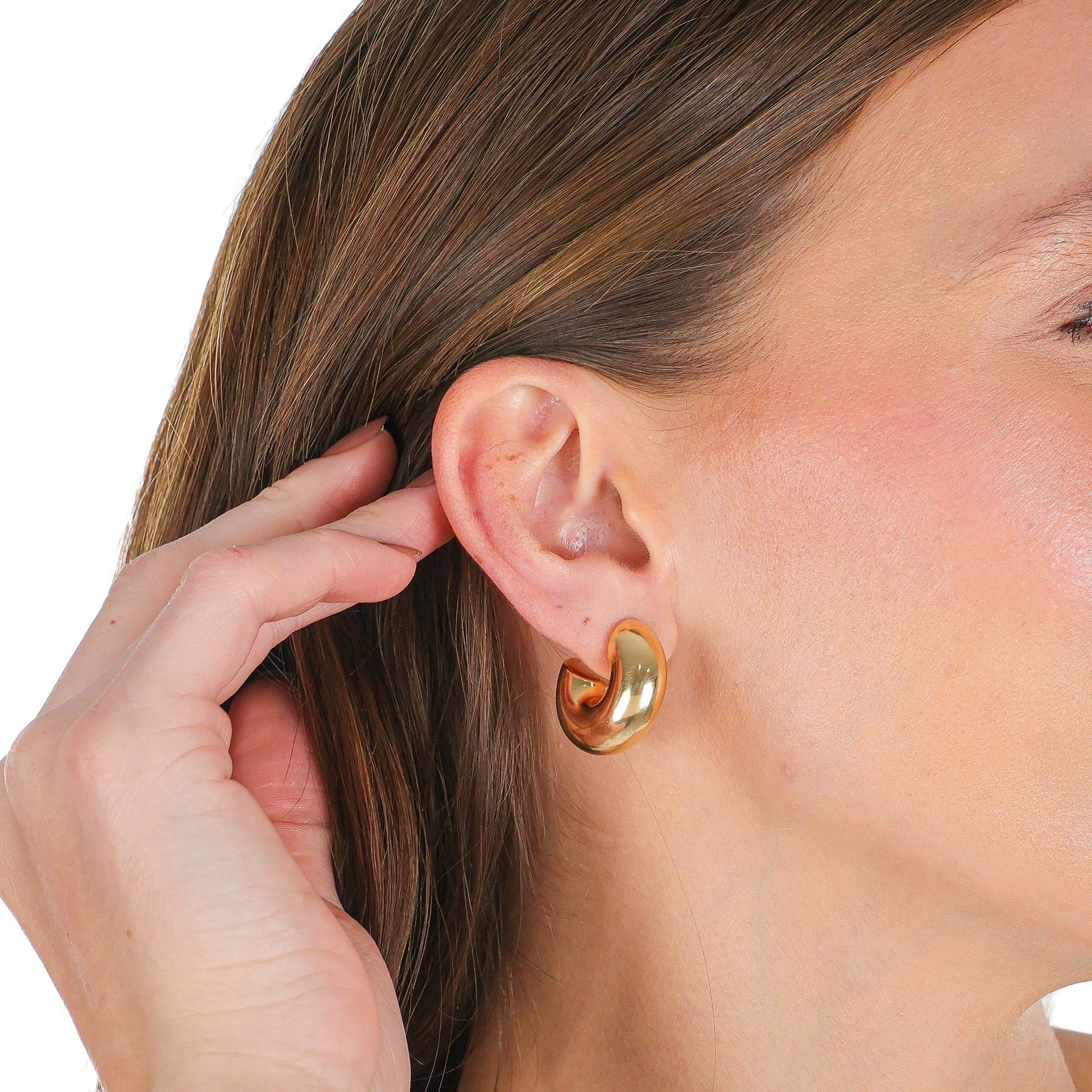Petite Modern Hoop Gold