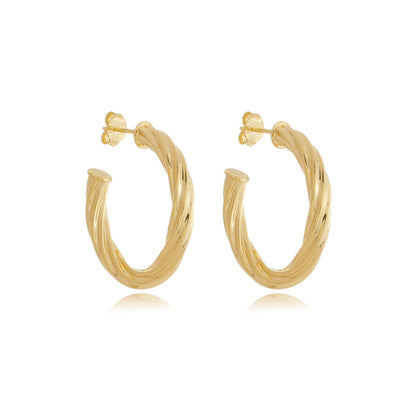 Sculptural Hoops Gold