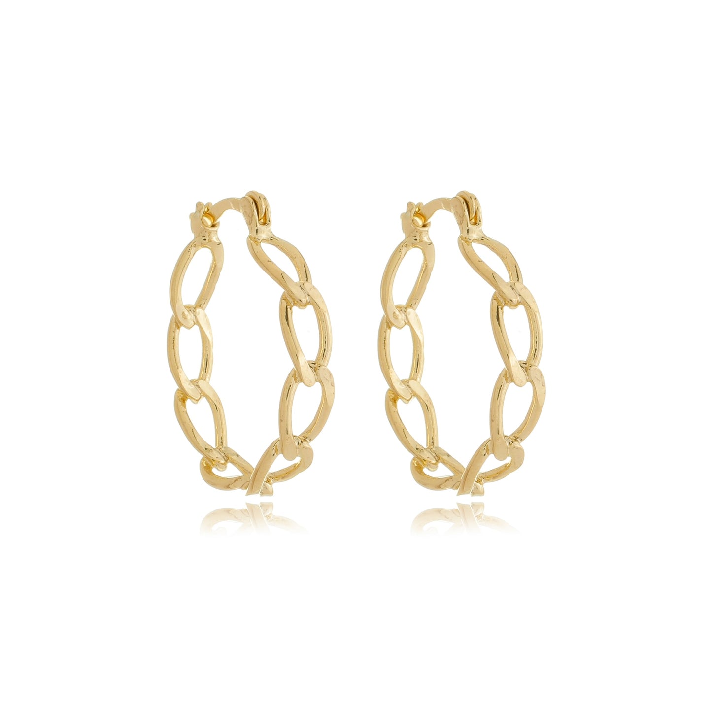 Chain Link Hoops Gold
