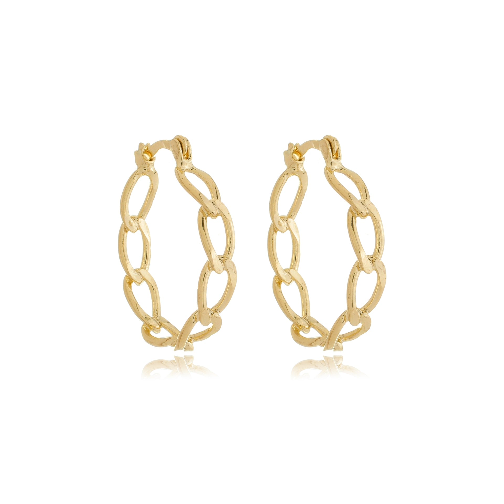 Chain Link Hoops Gold