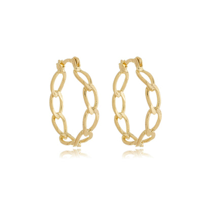 Chain Link Hoops Gold