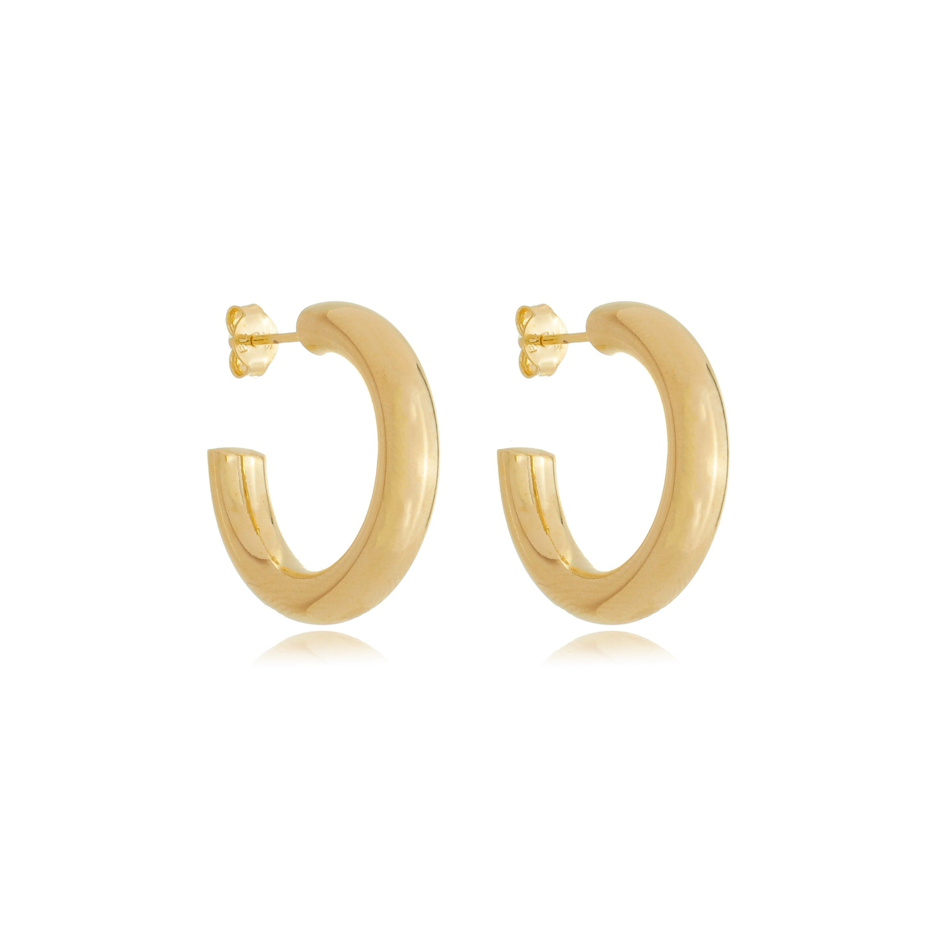 Small Sleek Hoops Gold