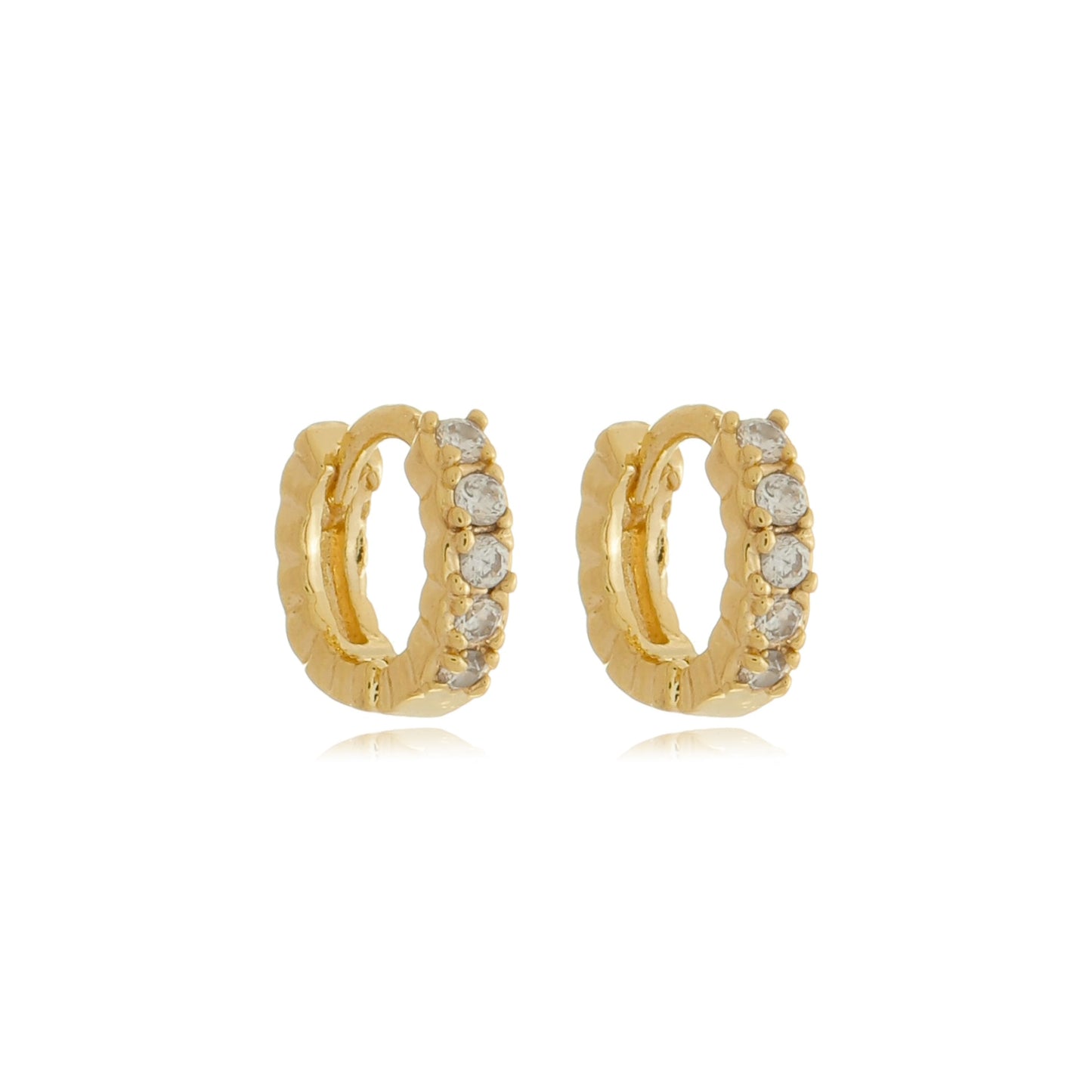 Elise Pavé Huggies Gold