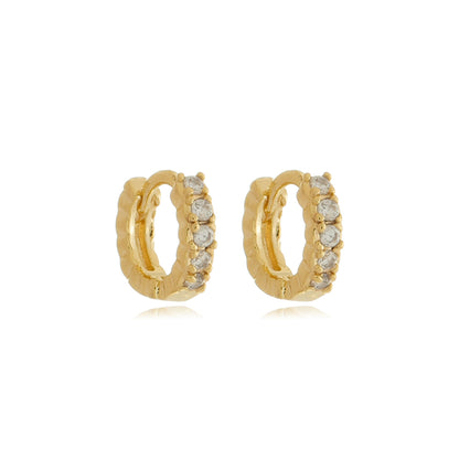 Elise Pavé Huggies Gold