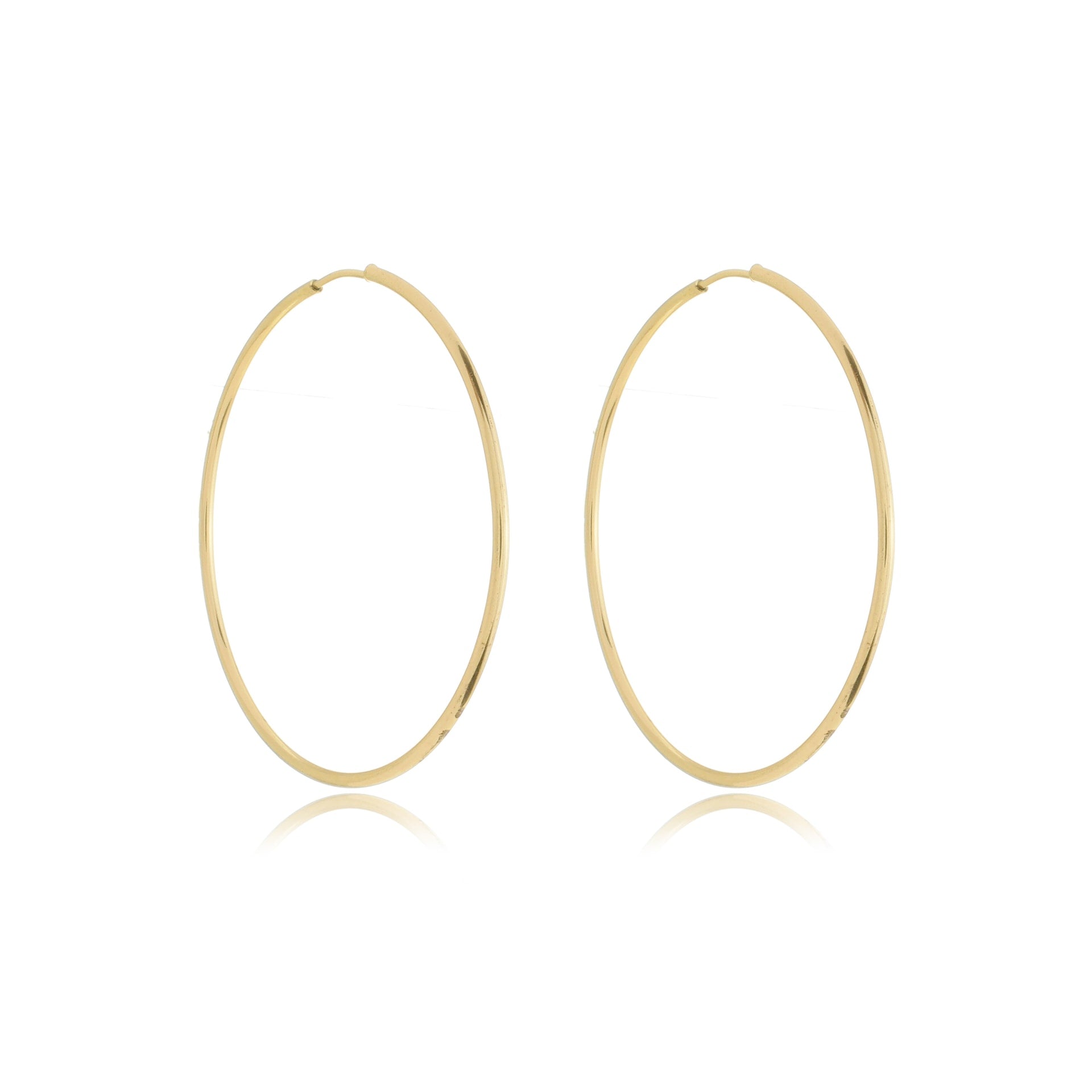 Grande Fine Line Hoops Gold