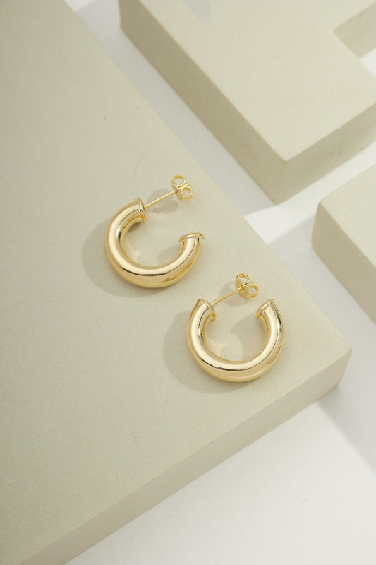 Small Everyday Open Hoops Gold