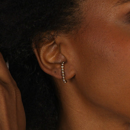 Beaded Arc Earring Gold