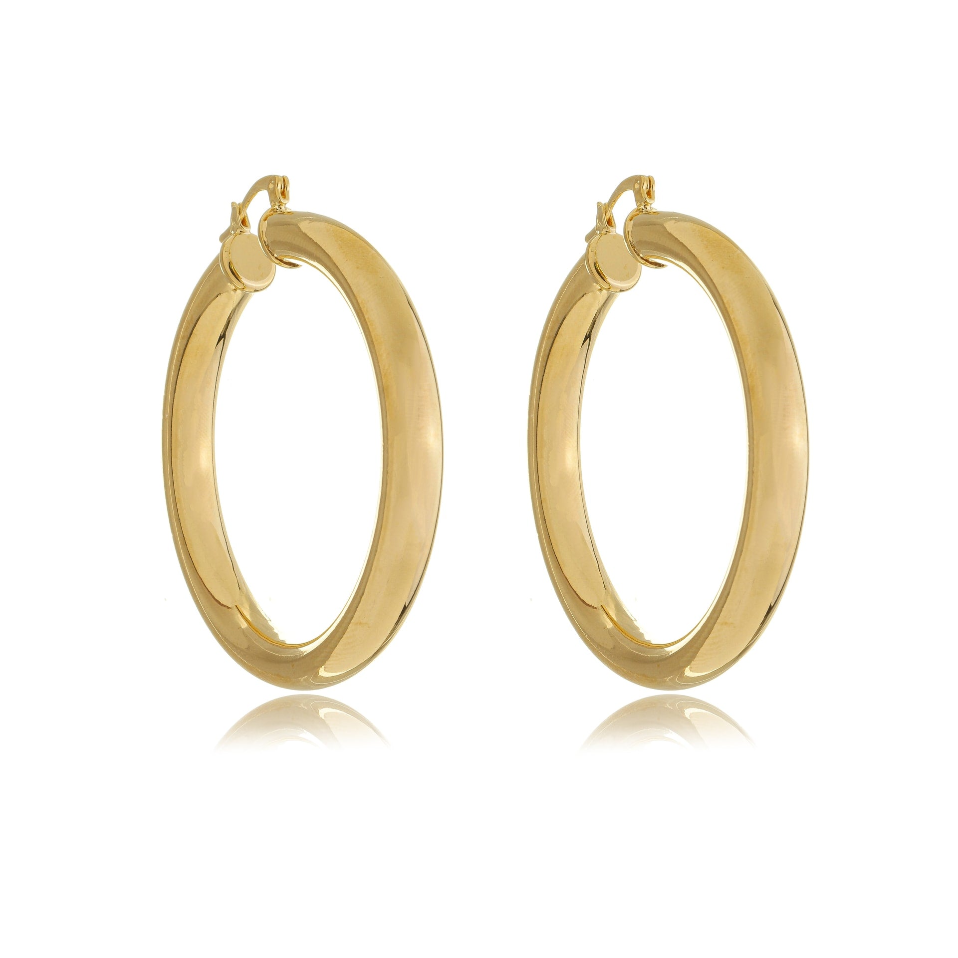 Chunky Perfect Circle Hoops Gold