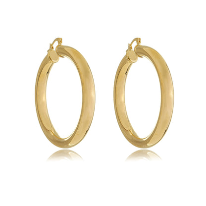 Chunky Perfect Circle Hoops Gold