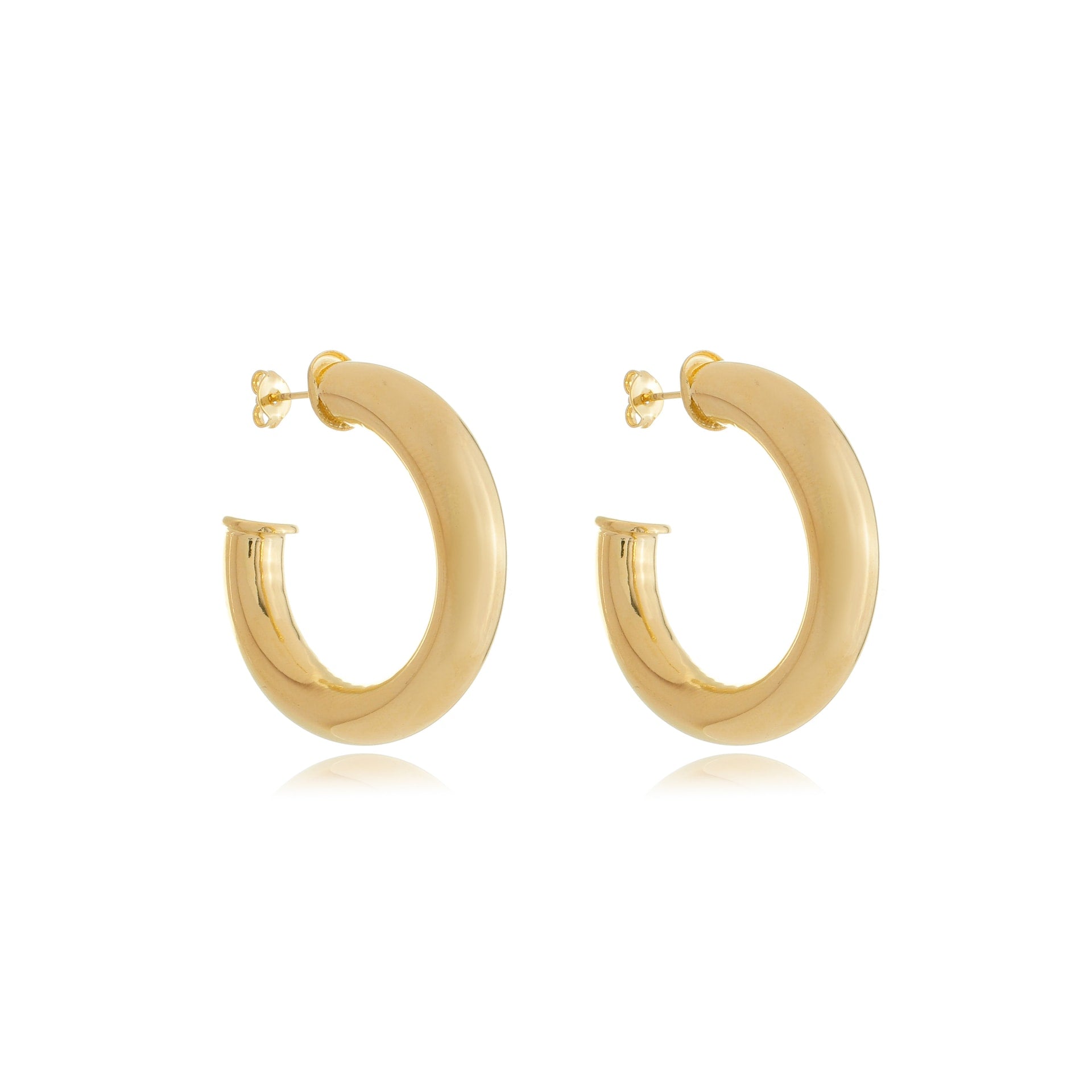 Chunky Open Hoops Gold