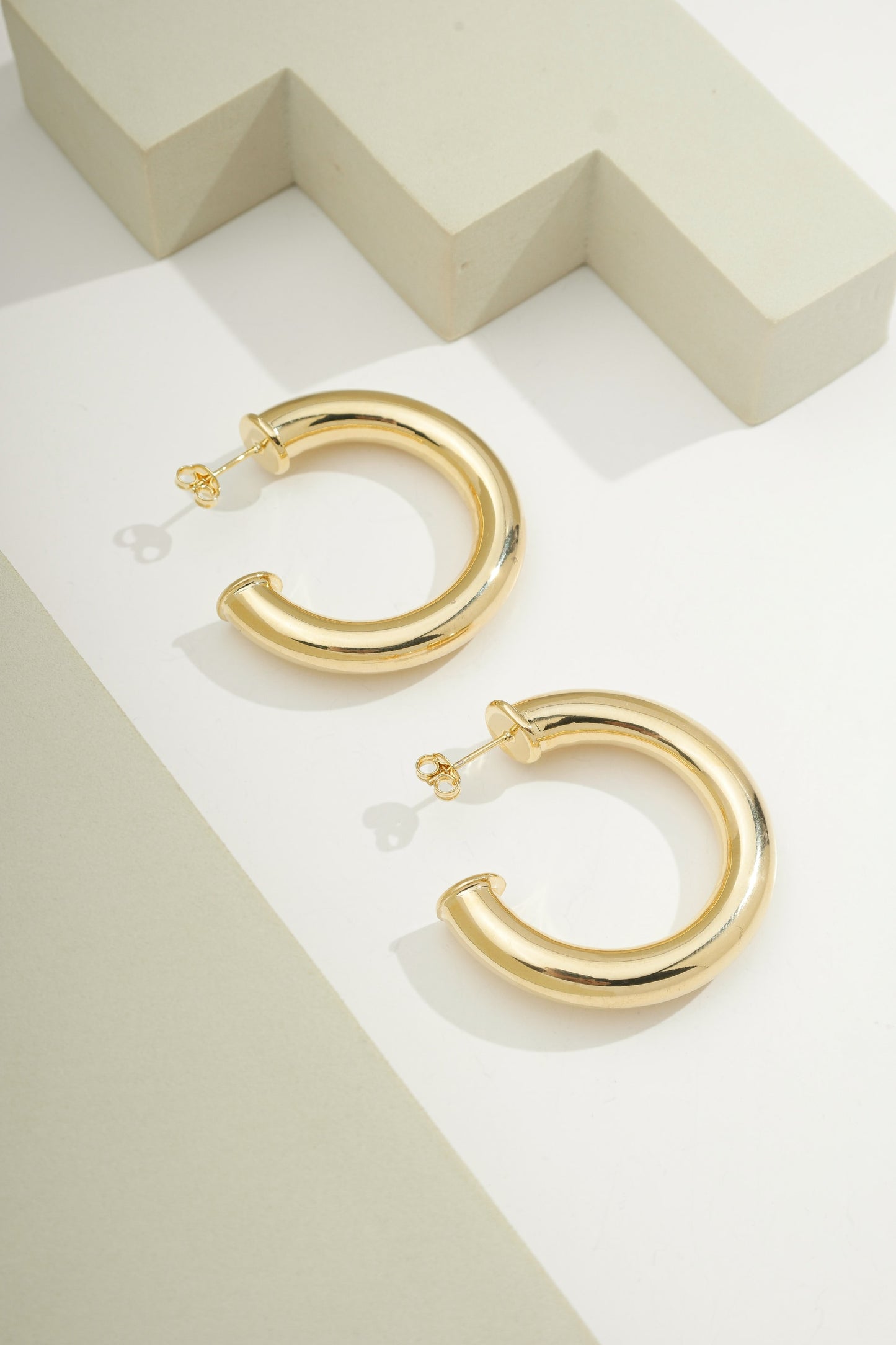 Chunky Open Hoops Gold