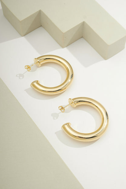 Chunky Open Hoops Gold