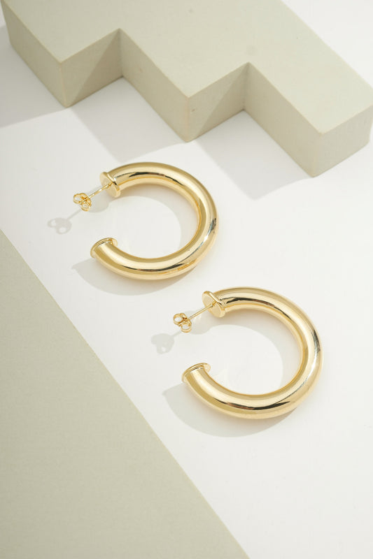 Chunky Open Hoops Gold