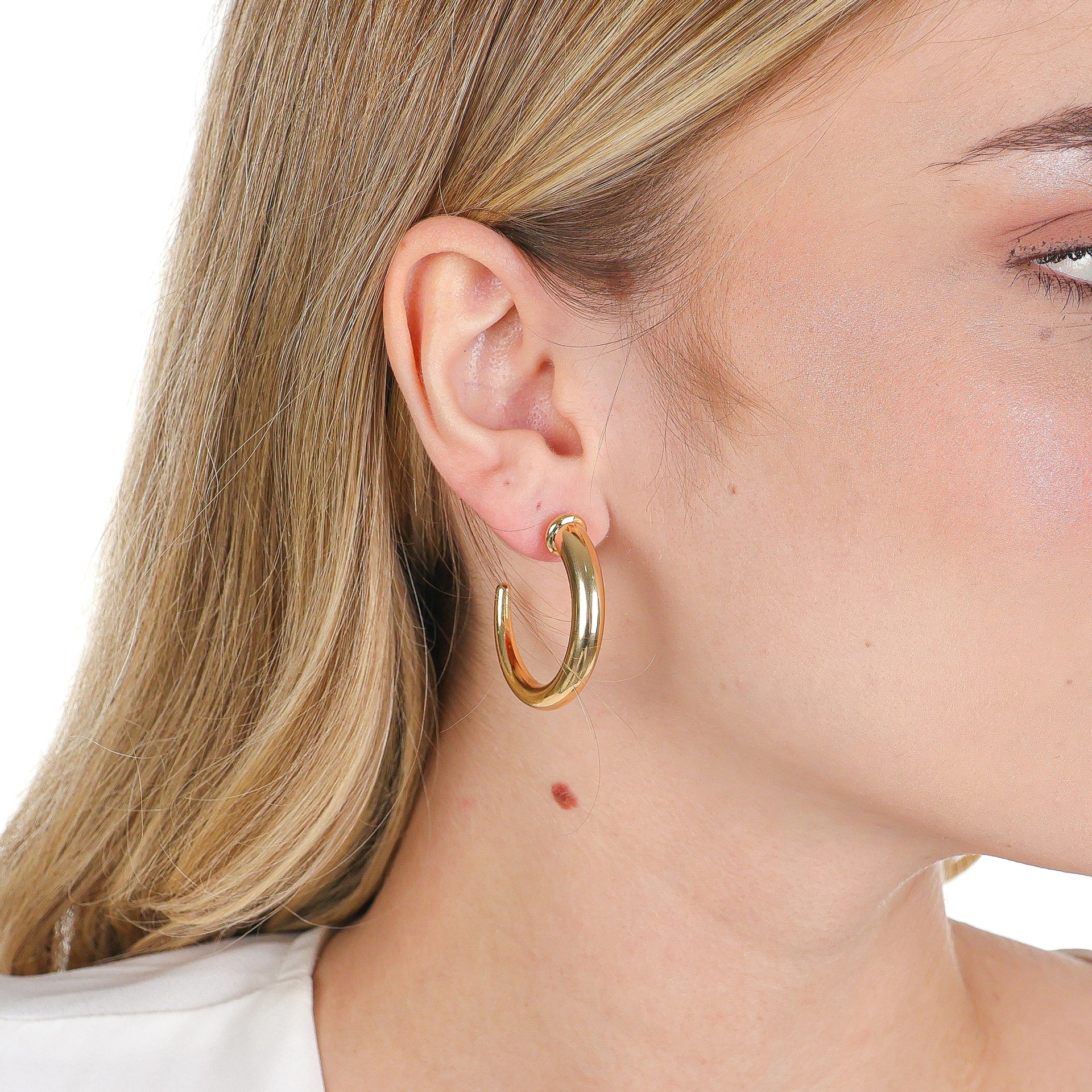 Crescent Hoop Earrings