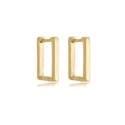 Rectangular Minimal Hoops Gold