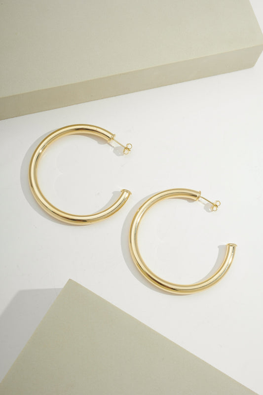 Grande Classic Open Hoops Gold