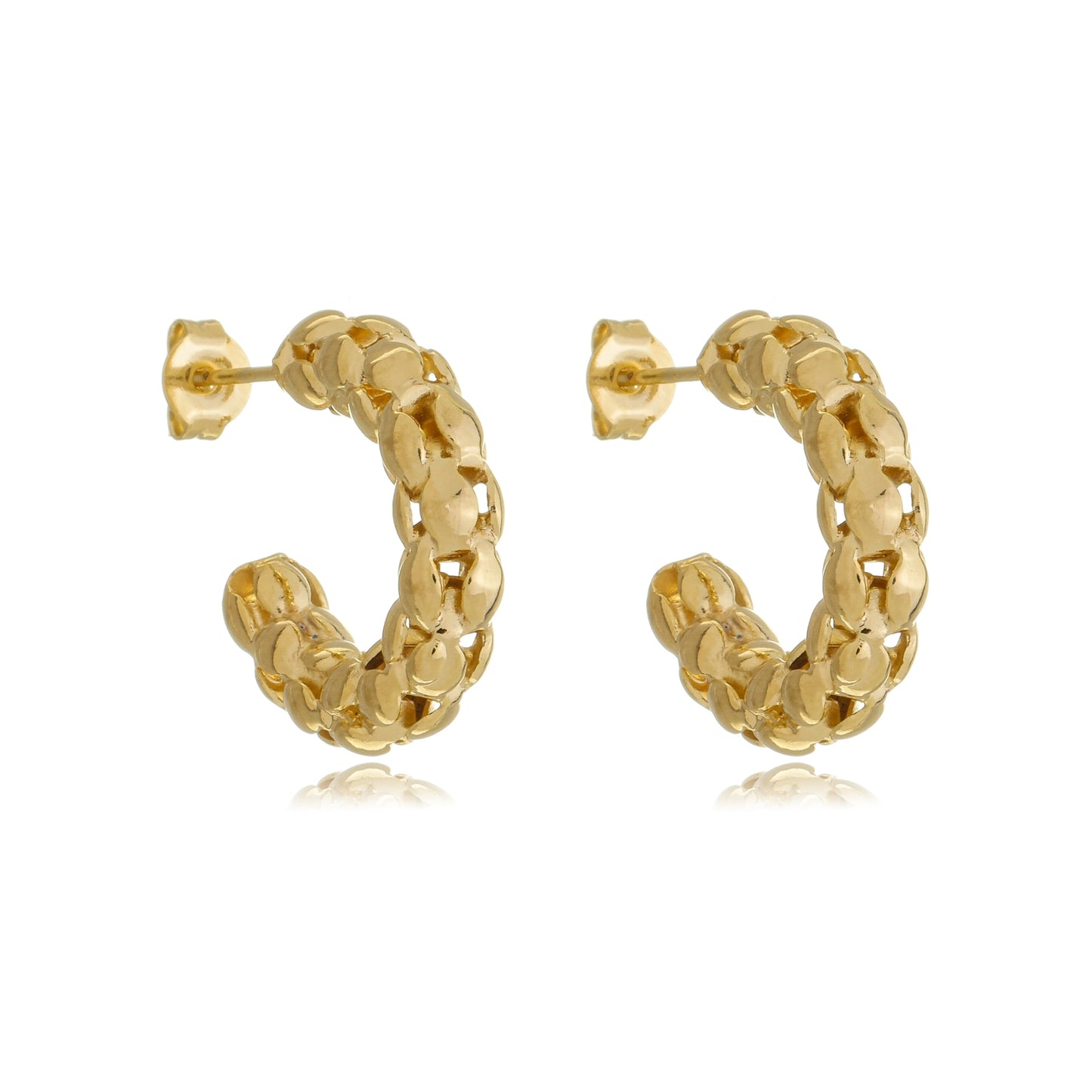 Petite Reef Radiance Hoops Gold