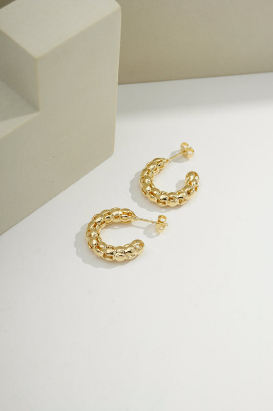 Petite Reef Radiance Hoops Gold
