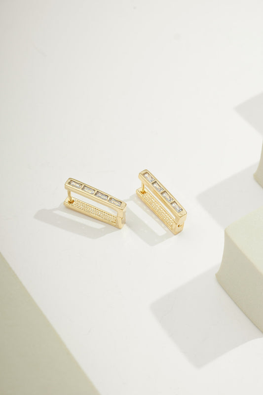 Luminous Line Mini Hoops Gold