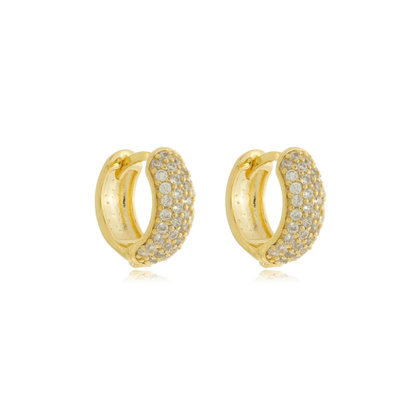 Brilliant Pavé Huggie Gold