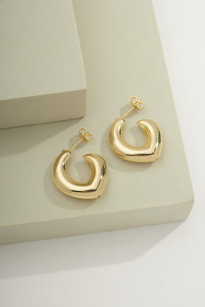 Angled Hoops Gold